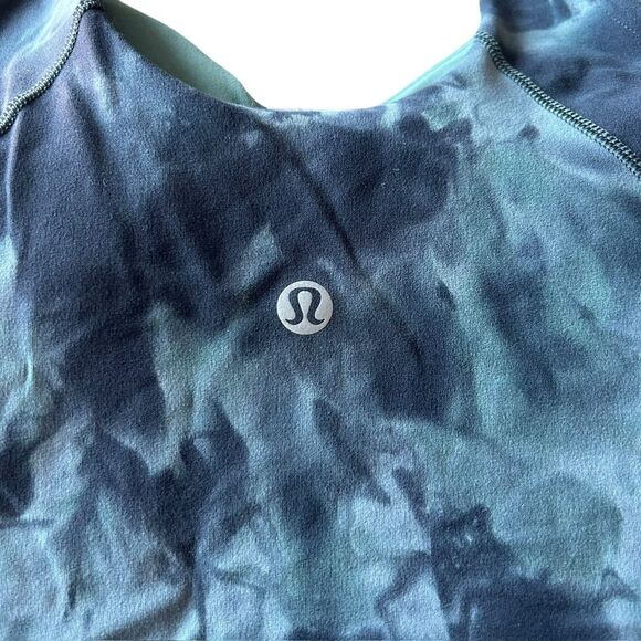 Lululemon 6 Align Tank Top Diamond Dye Tidewater Teal Graphite Grey Padded NWT - Picture 11 of 13